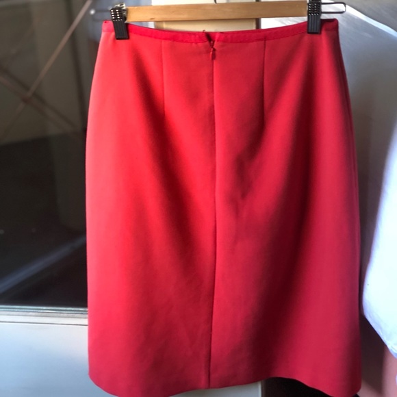 Ann Taylor Orange Doubleweave A-Line Skirt - Picture 3 of 3